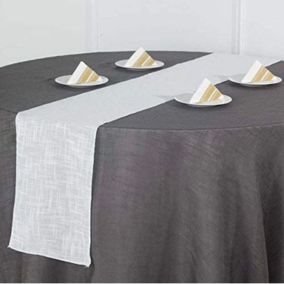 Faux Linen Table Runner 12” x 108” - Picture 6 of 10
